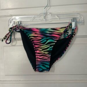 OP neon zebra bikini top size medium bottom size large